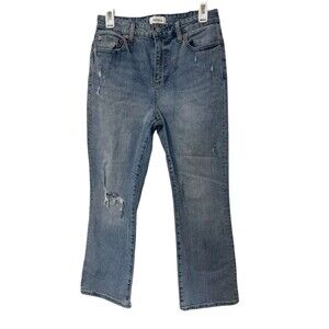 Pistola Distressed Ankle Bootcut Jeans Womens Size 28 Denim Light Wash Midrise